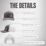Lindo unisex trucker cap interior showing sweatband and brand labeling