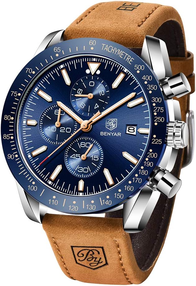 BY BENYAR Chronograph Men's Watch (Black Dial Black Colored Strap) - Image 1