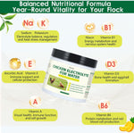 Back label instructions for Yakucho chicken electrolyte powder supplement