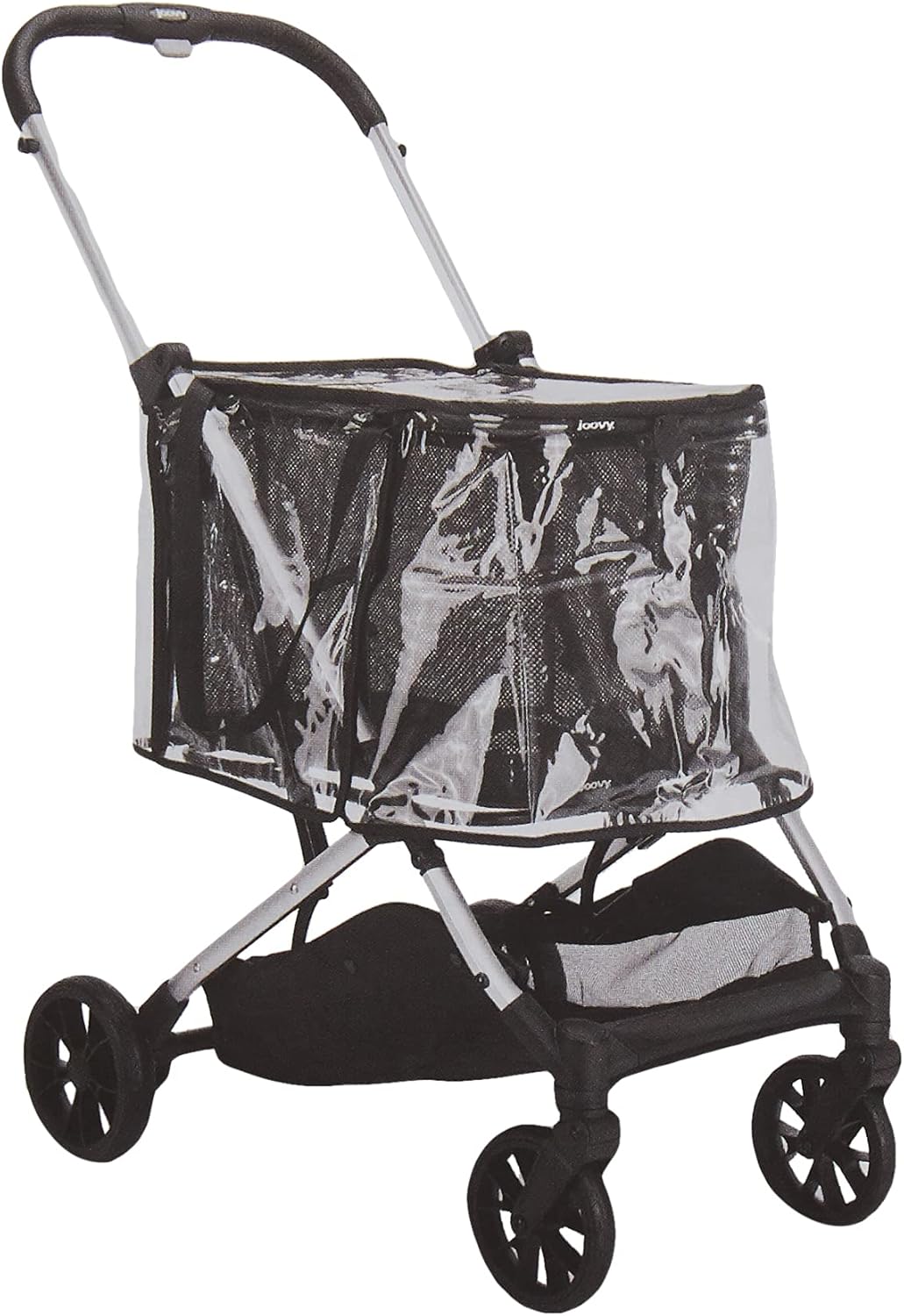 Joovy Boot Rain Cover front view for storage cart