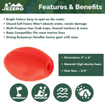 Jezero deep water float pack of 2 red foam buoy