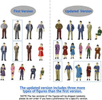 Hand-painted plastic tiny figures in various clothing styles