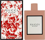 Gucci Bloom fragrance bottle close up label detail