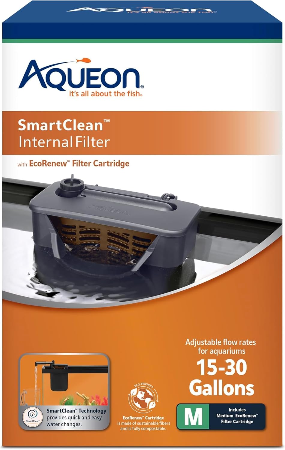 Aqueon QuietFlow Internal Filter with SmartClean Technology, Small - Image 14