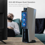 Packaging and included components of the JUSPRO PS5 cooling fan