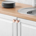 Brushed brass finish furniture handle components