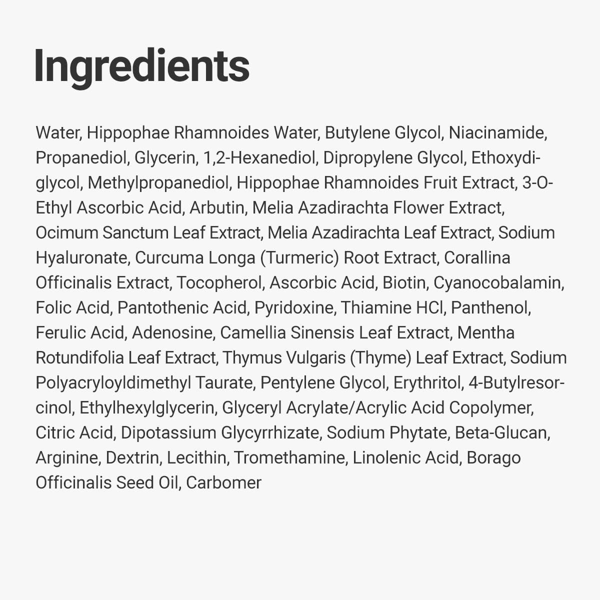 Rovectin dark spot serum ingredients and label information