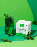 Nature's Sunshine Chlorophyll powder stick packs nutritional info label