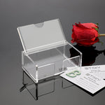 BTSKY clear card container box side angle view
