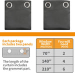 YoungsTex dark grey curtains blocking sunlight demonstration