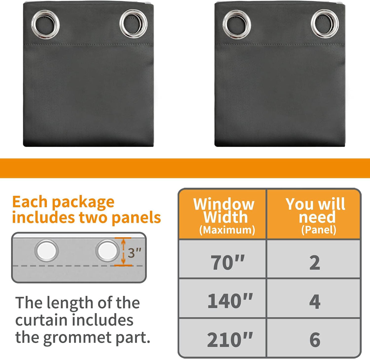 YoungsTex dark grey curtains blocking sunlight demonstration