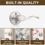 Right handed closet door knob mounting plate detail