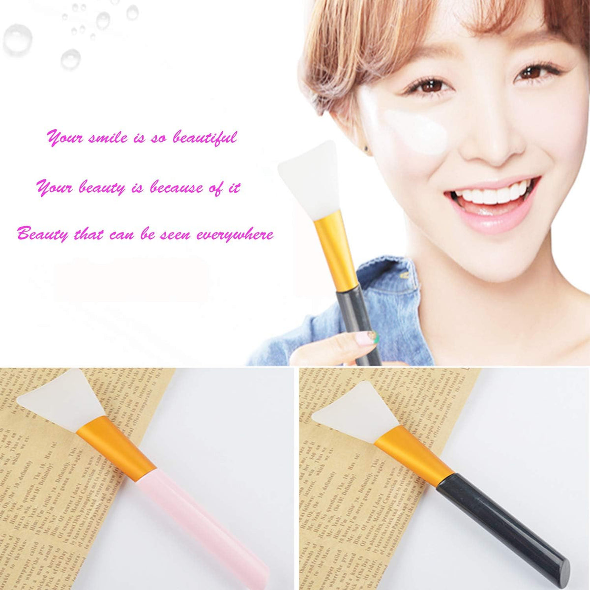 AQSXO packaged silicone face mask brush set ready for use