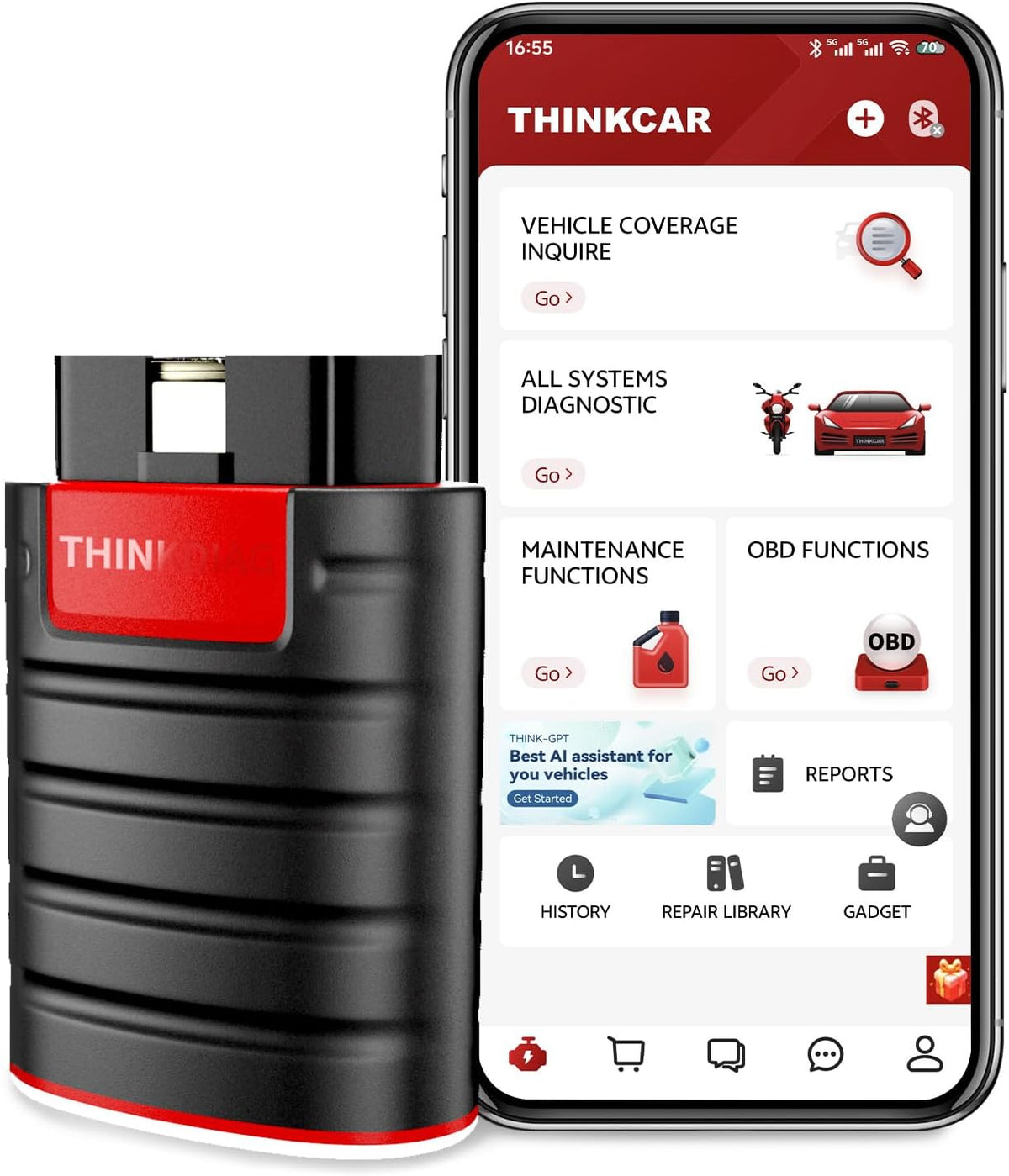 Thinkcar Thinkdiag OBD2 scanner front view