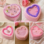 Cabilock heart shaped jewelry container set of five stacked together