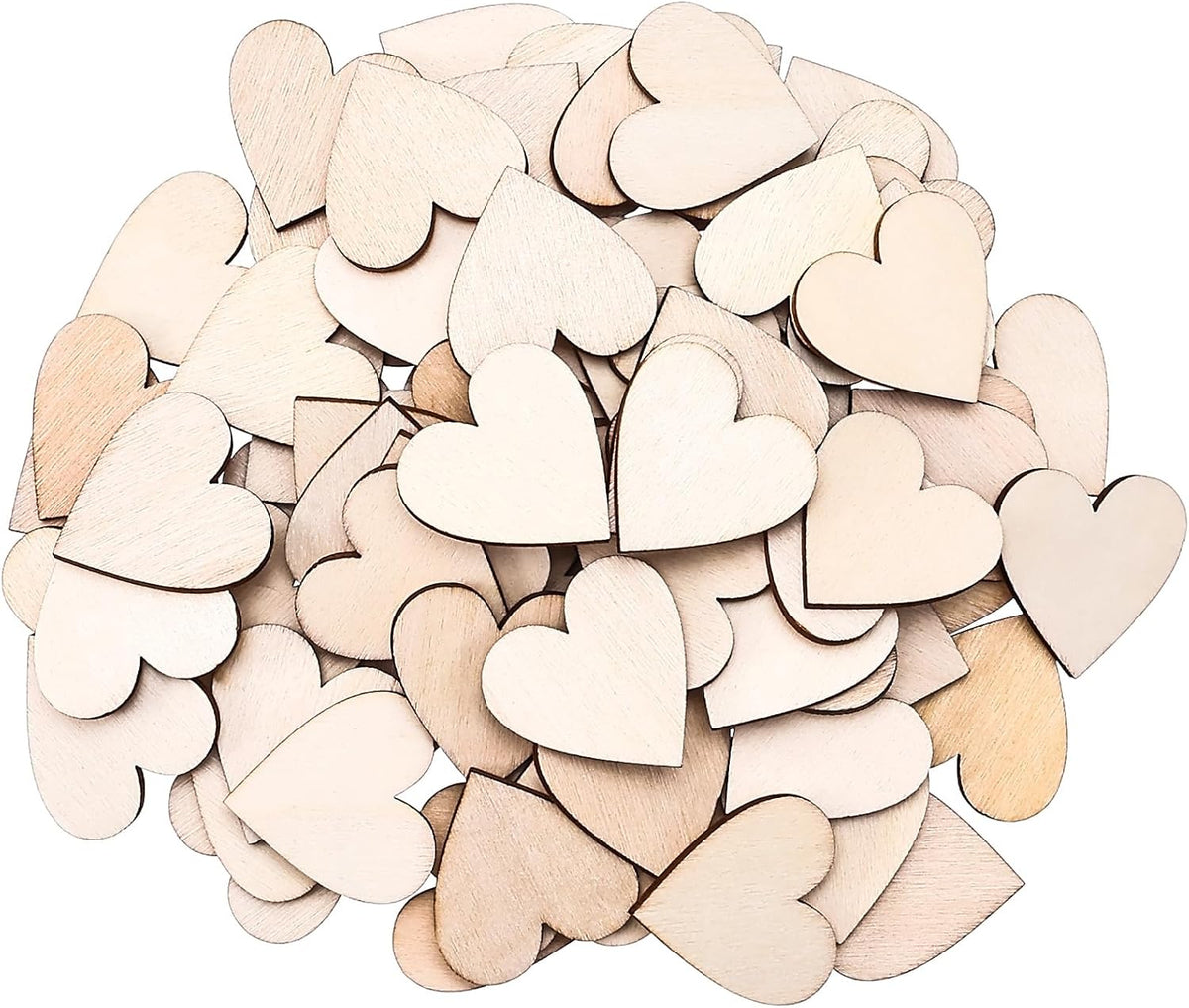 Teaaha wooden hearts front view showing bulk pack