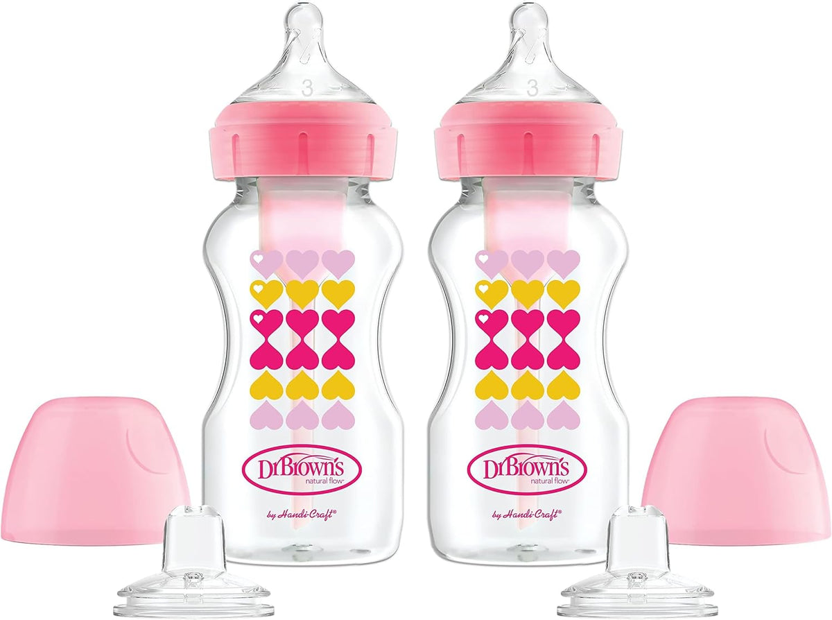 Dr. Brown's Wide-Neck Sippy Bottle Starter Kit, Green, 6m+ - Image 13