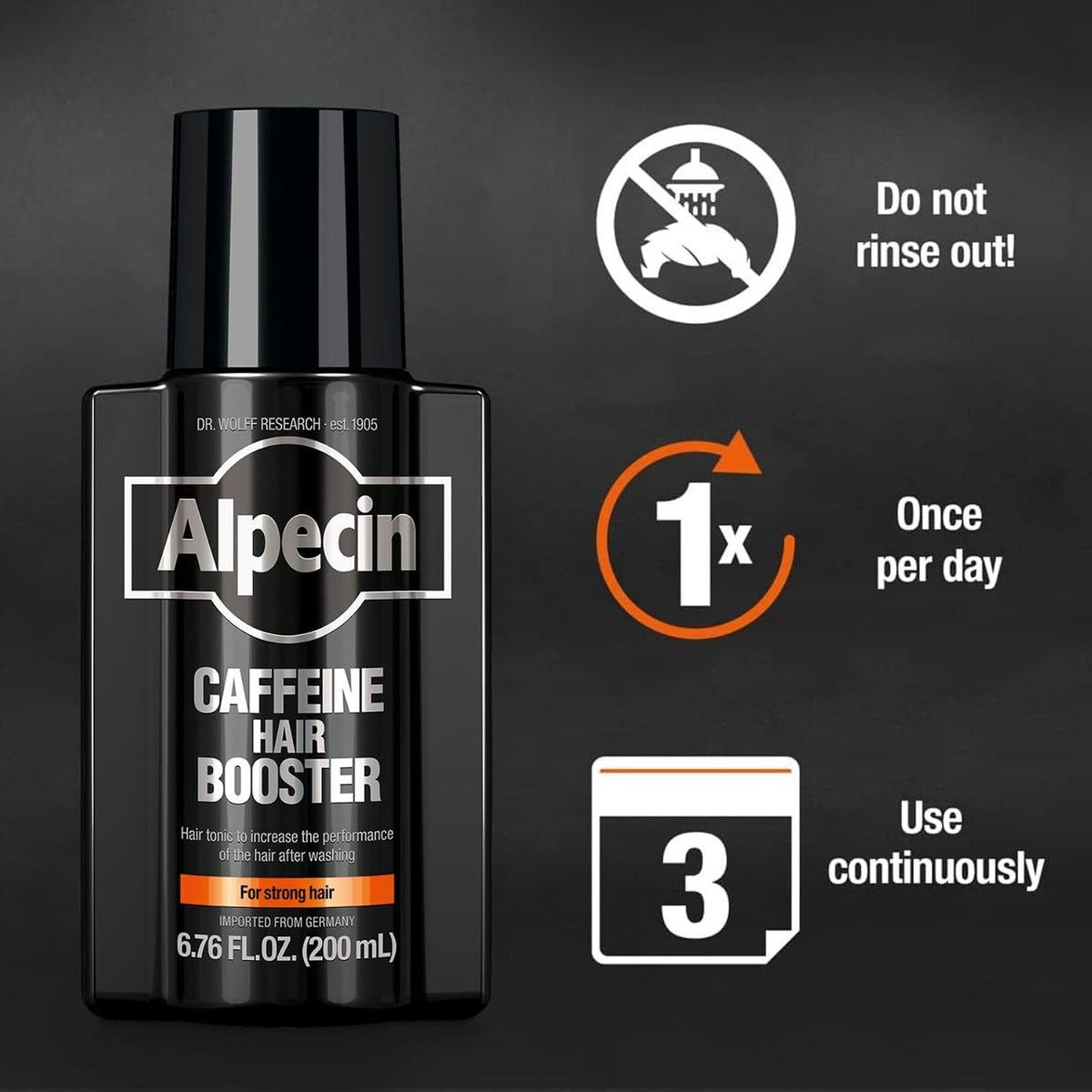 Alpecin caffeine tonic application nozzle and cap