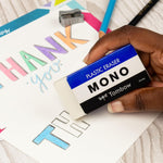 Tombow Mono eraser rounded corner paper sleeve detail