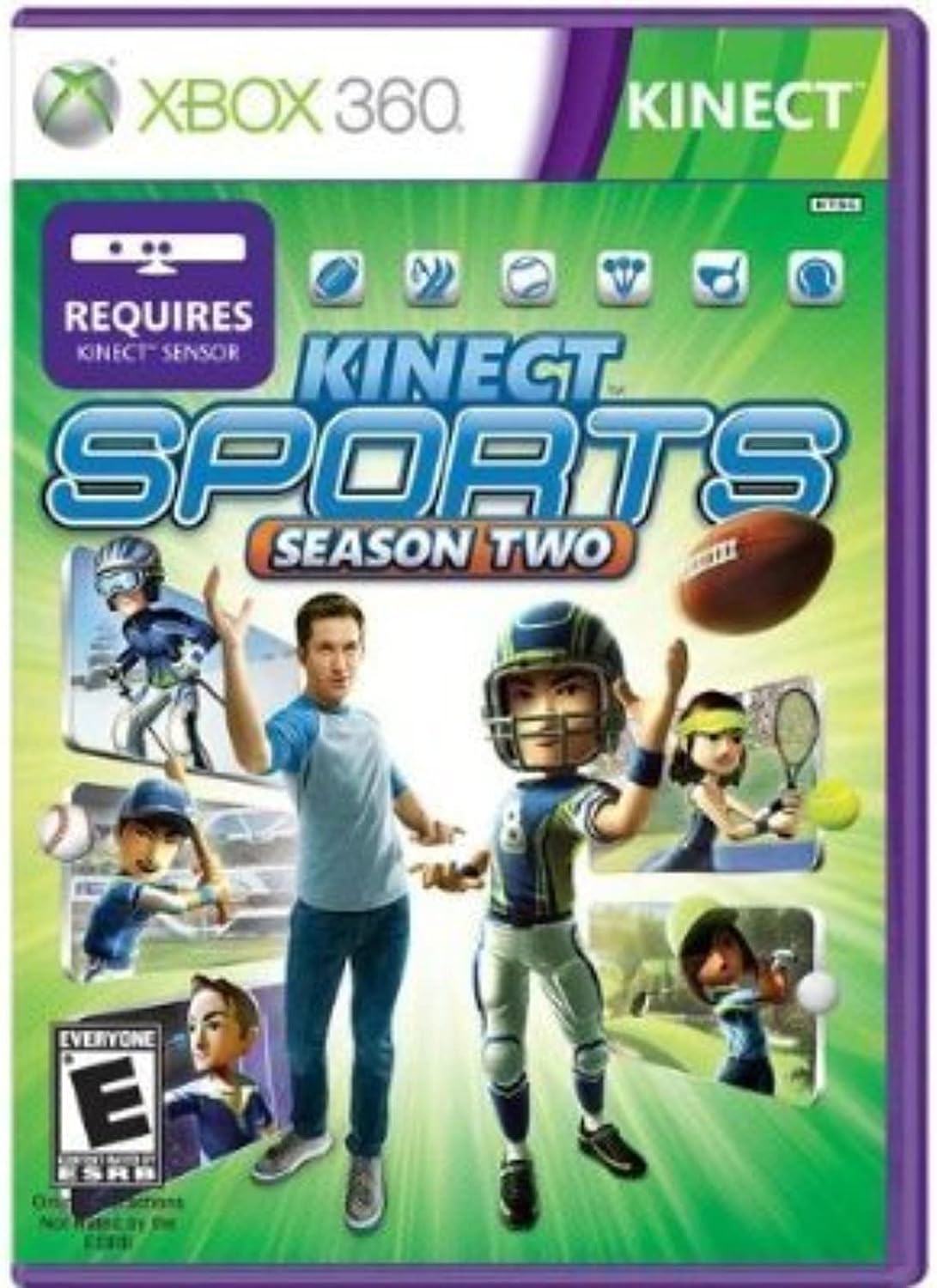 Buengna Kinect Sports Season Two front view video game disc cover