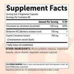 Micro Ingredients Berberine 240 vegetarian capsules container