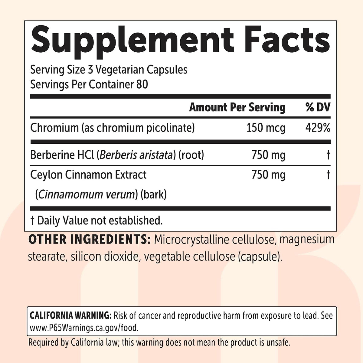 Micro Ingredients Berberine 240 vegetarian capsules container