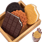 Generic dessert shaped mini notebook front view showing realistic chocolate chip cookie design.