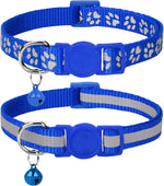 Packaging view of the authentic USA imported Taglory reflective breakaway cat collar two pack in orange colorway.