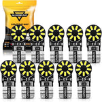 Auxbeam 194 T10 LED Light Bulbs front view ten piece pack showcasing 3014 SMD chips