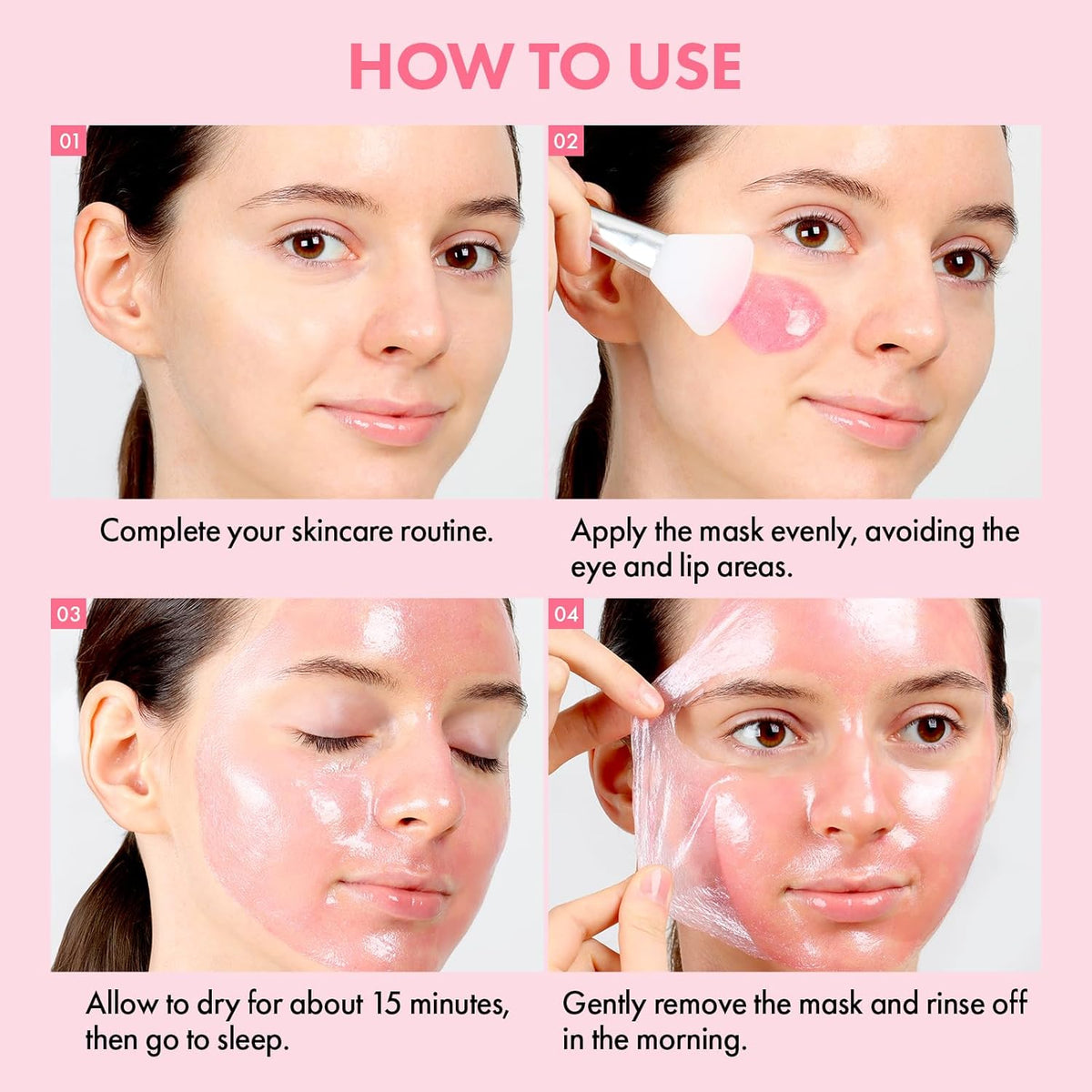 TOSOWOONG Salmon DNA PDRN Overnight Wrapping Mask, High Purity PDRN Peel Off Facial Mask for Glass Skin, Caffeine, Collagen and Peptide Anti-Aging, Firming, Korean Skincare, 75 ml / 2.53 fl. oz. - Image 5