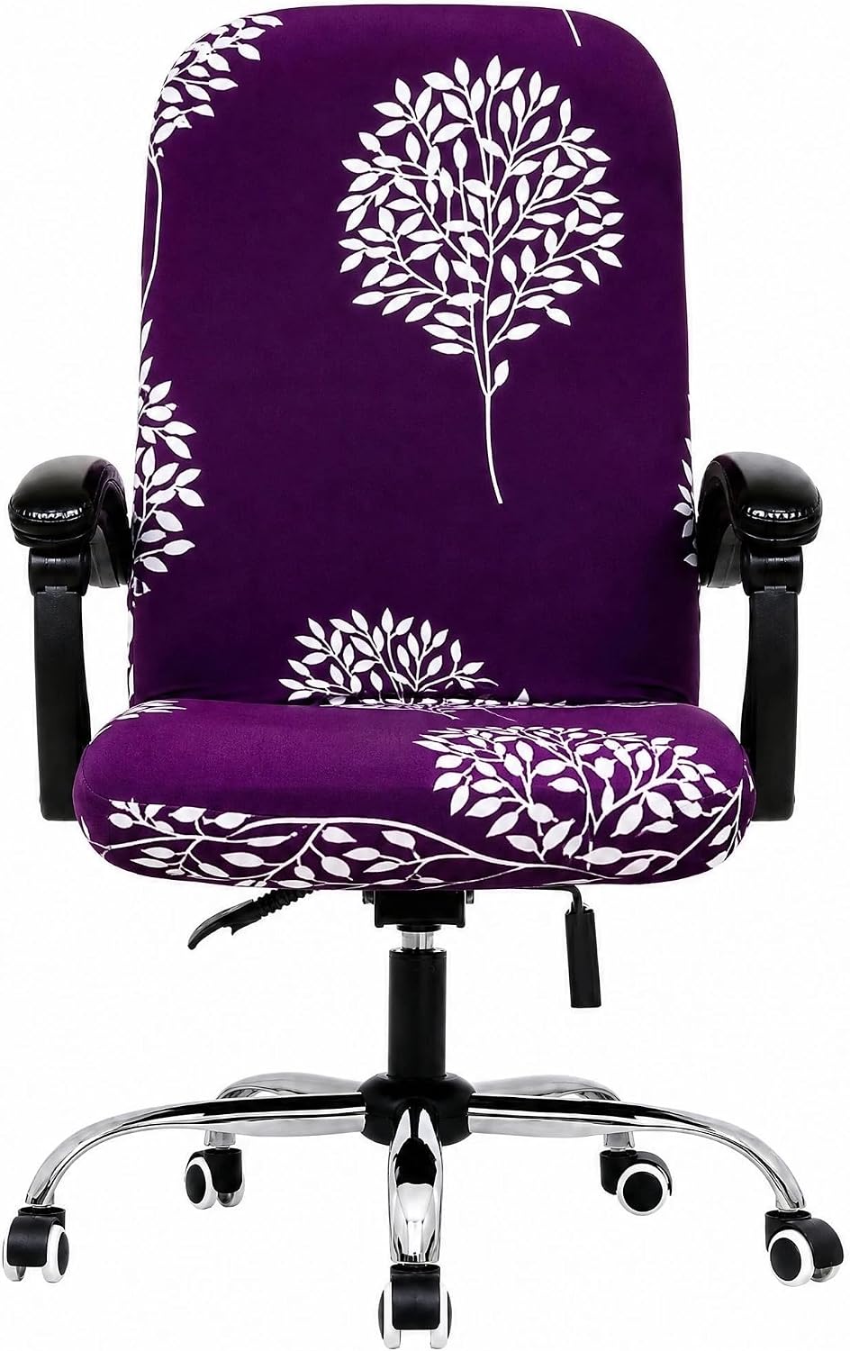 Computer Office Chair Covers for Stretch Universal Rotating Chair Desk Chairs ONLY Chair Covers (Black, Medium) - Image 9