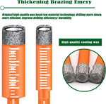 Close-up of vacuum-brazed diamond tips on JOERIC drill bits