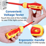 ToolinHand insulated screwdriver set featuring Phillips and slotted heads