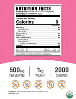BulkSupplements pure stevia leaf powder packaging details