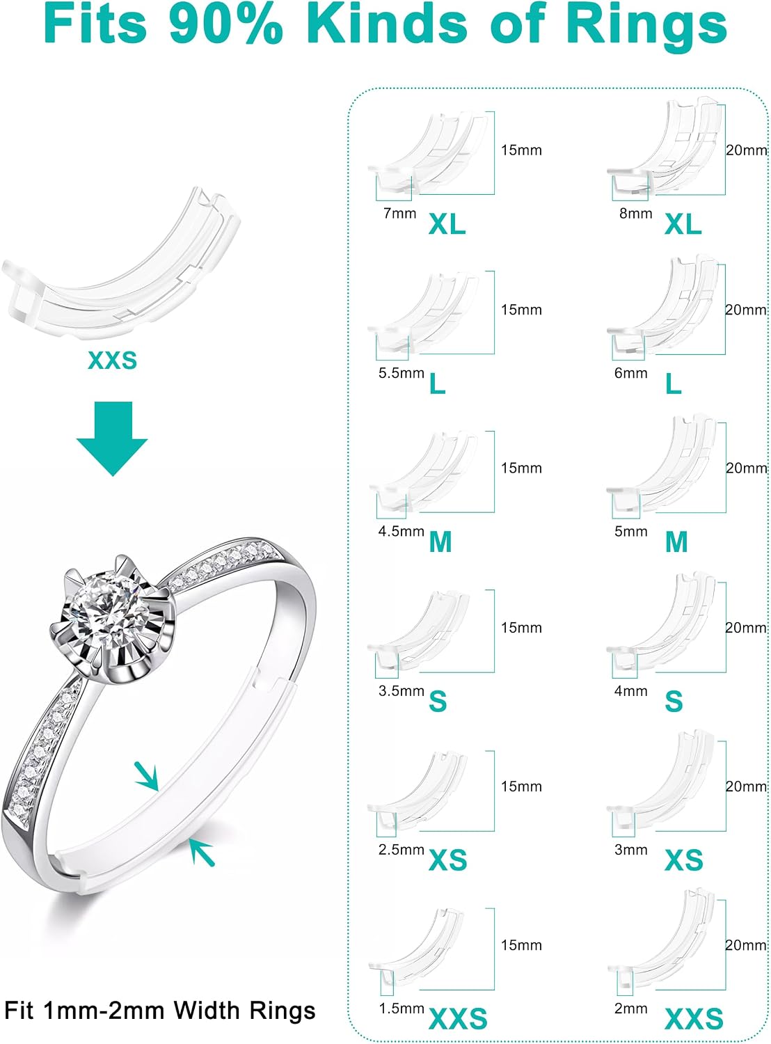 TUZAMA ring tightener 12 pack assortment layout