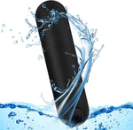 Kverg Handheld Electric Back Massager front view showing the compact black waterproof design.