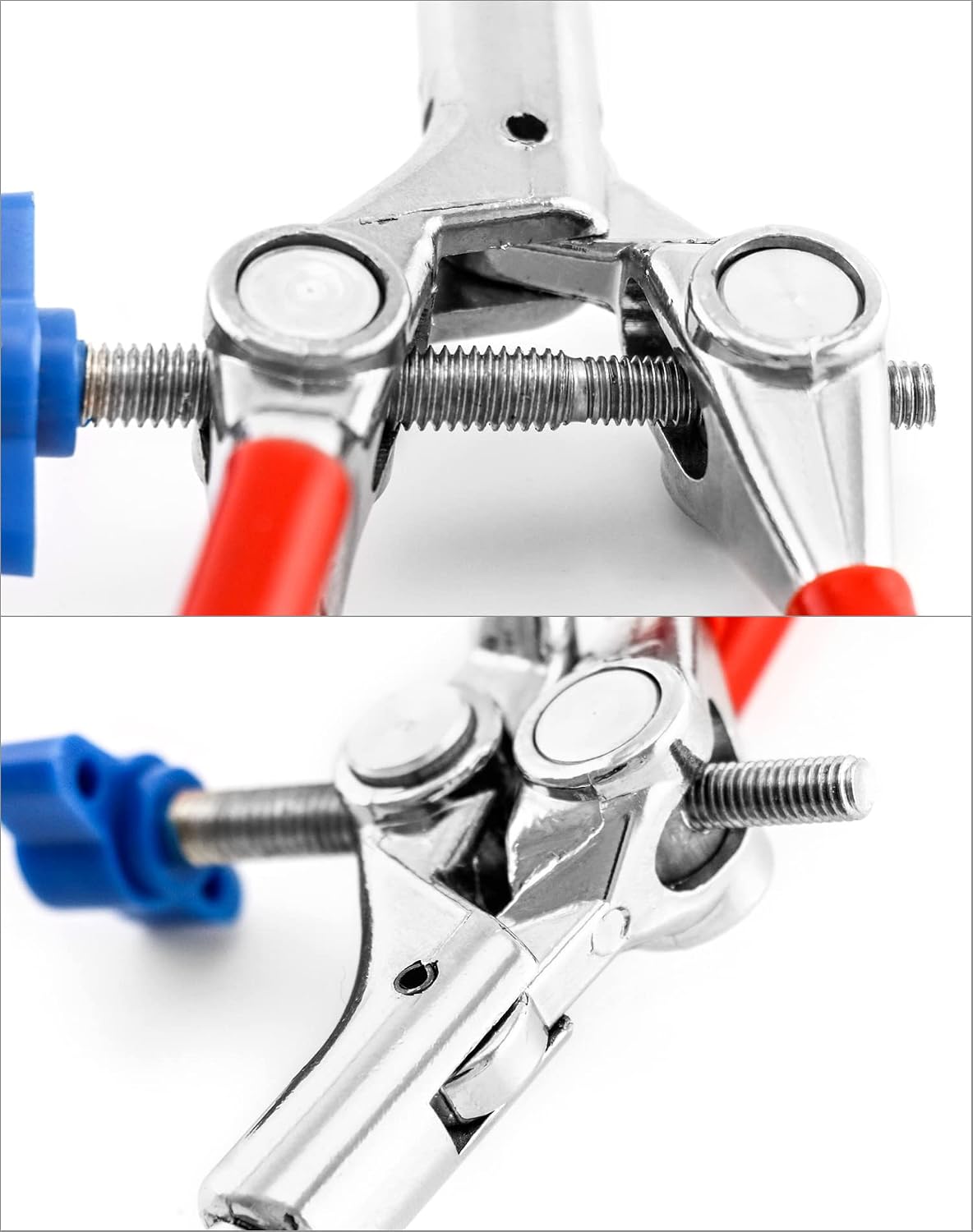 QWORK scientific extension clamp rubber coated jaws