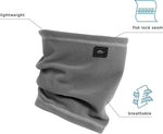 Turtle Fur graphite neck gaiter folded fabric texture