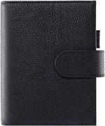 Genuine Leather Cover for A6 Notebooks, Fits Hobonichi Techo Original,Midori MD Planners, Leuchtturm1917 and Stalogy with Pen Loop, Card Slots, Side Pockets, Back Pocket and Bookmarks (Pink) - Image 12