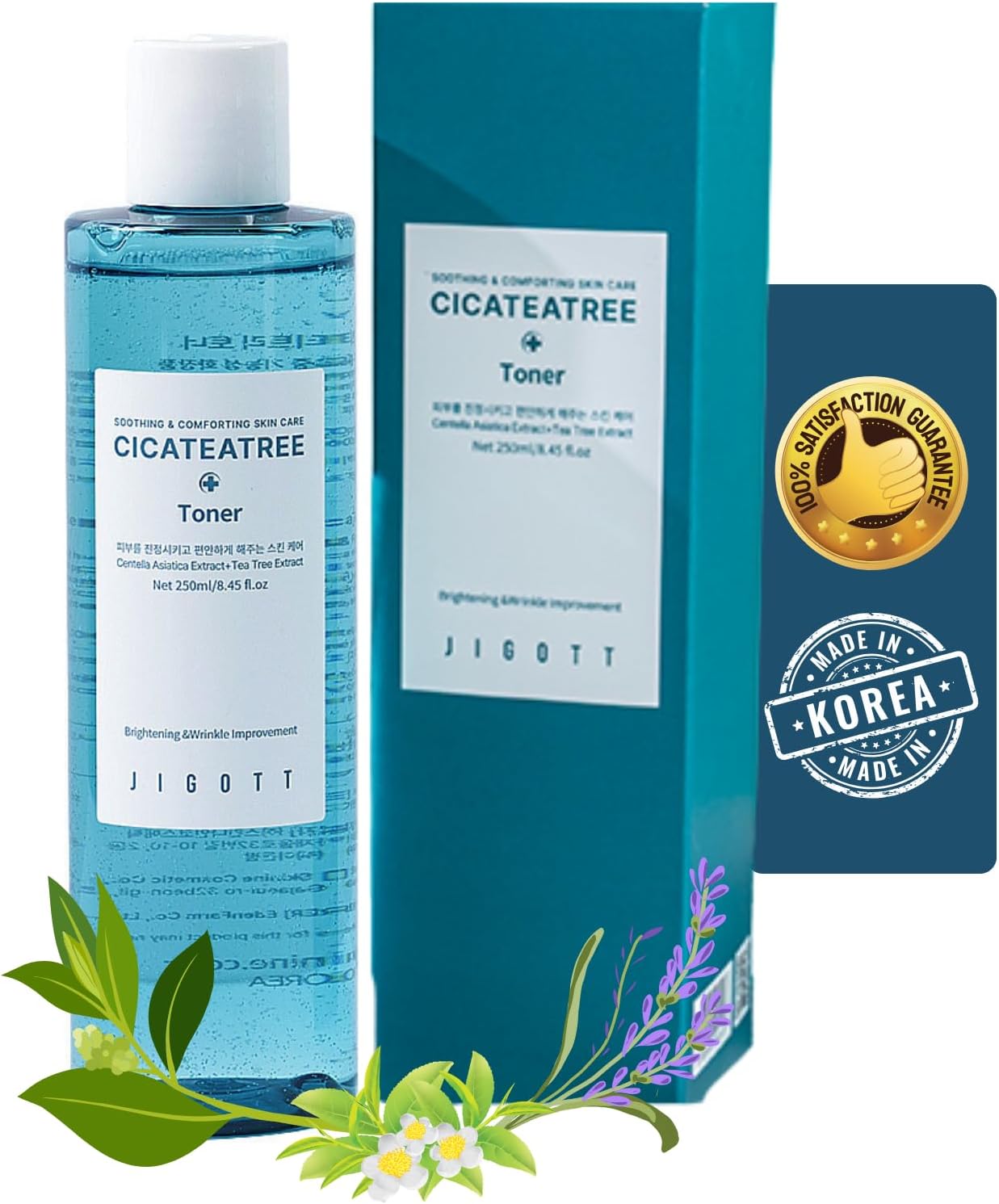 Jigott Cicateatree Toner bottle front view for sensitive skin