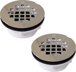 Westbrass D206P-01 2" No-Caulk PVC Compression Shower Drain with 4-1/4" Round Grid Cover, Polished Brass - Image 14