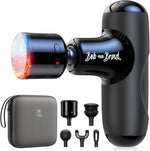 Bob and Brad Q2 Pro mini massage gun front view showcasing compact premium black body design