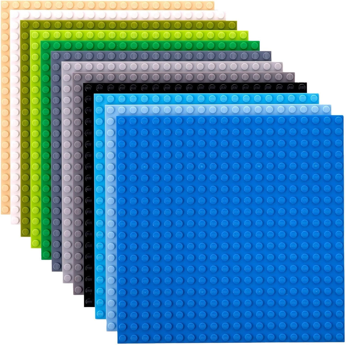 Strictly Briks plastic baseplates multi level display