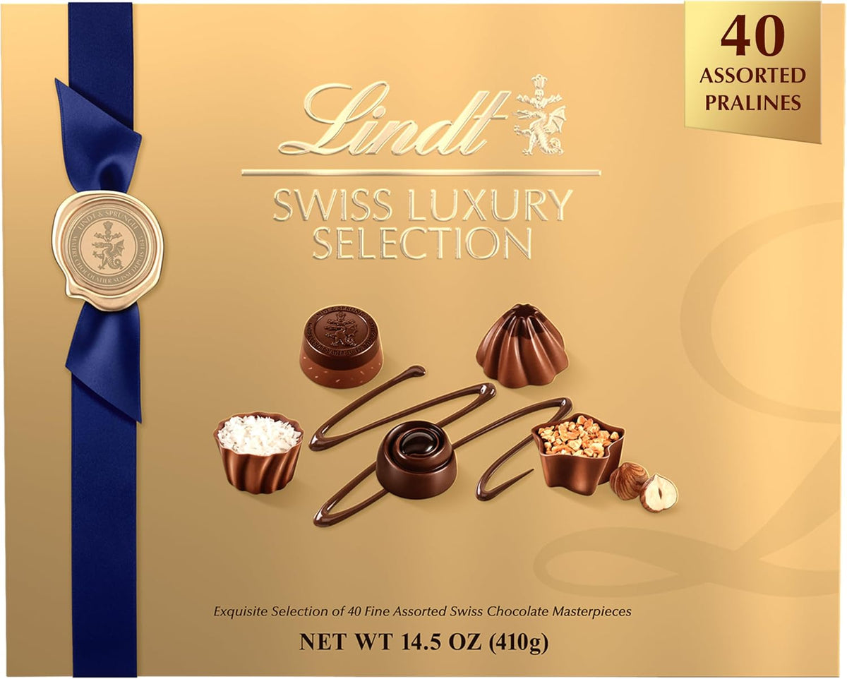 Lindt Mini Pralines, Assorted Chocolate Candy Pralines with Premium Filling, 3.4 oz Box - Image 13