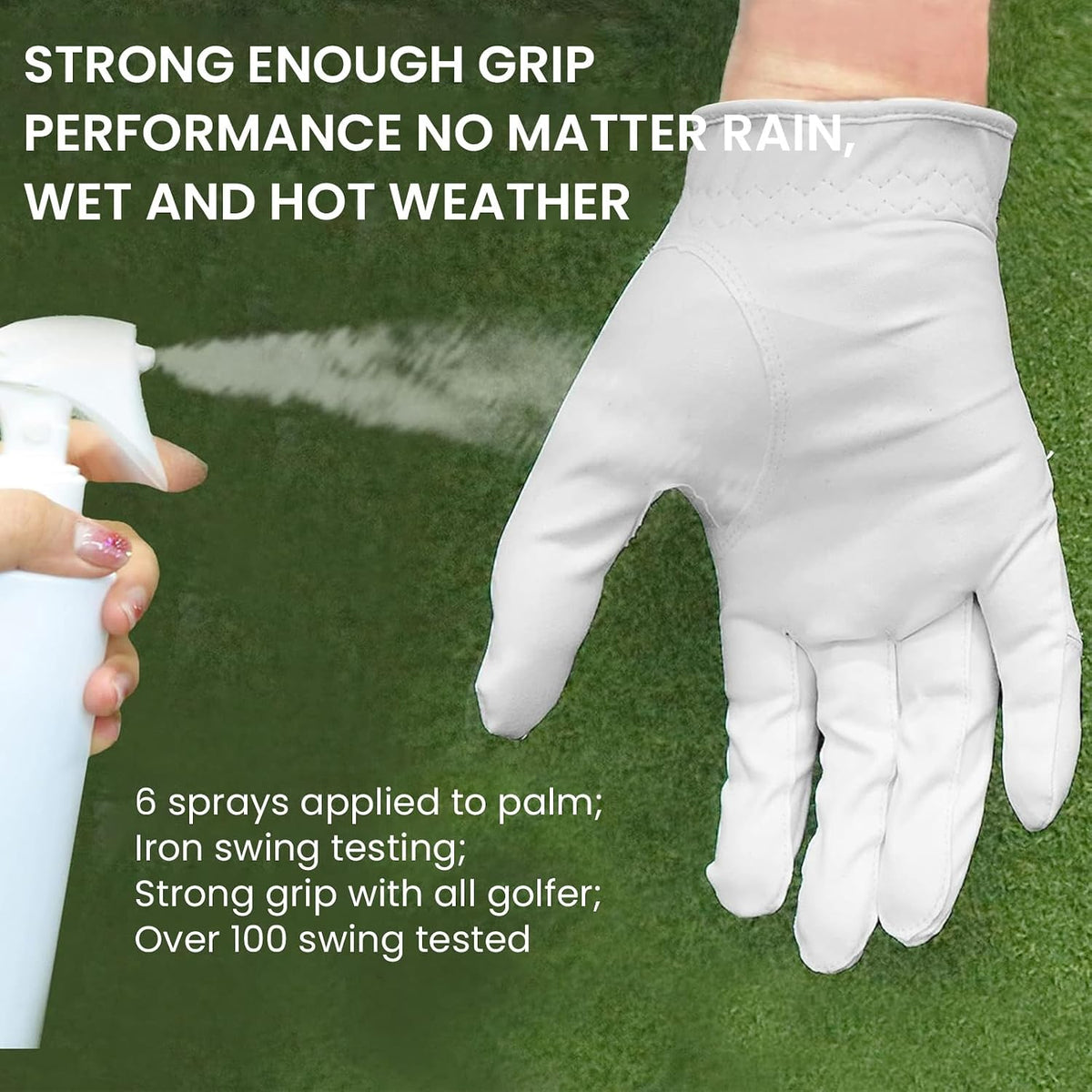 Finger Ten all weather golf gloves breathable mesh detail