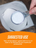 Gluten free BulkSupplements L-Carnitine 1 gram per serving nutritional information label