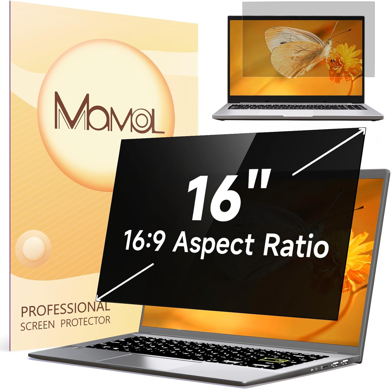 Mamol 16 inch laptop privacy screen front view