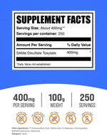 BulkSupplements S-Adenosyl-L-Methionine 400mg label detail