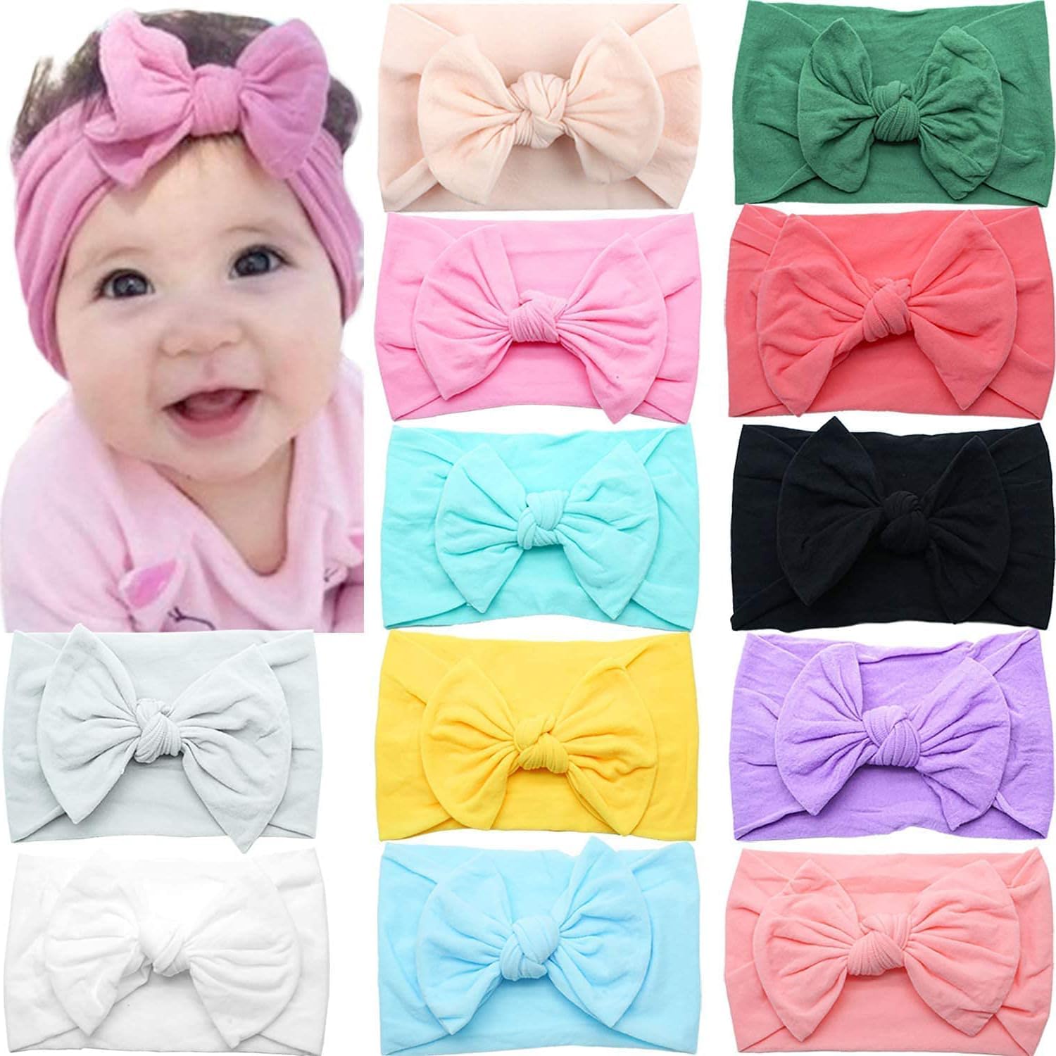 CÉLLOT super stretchy soft knot headbands front view