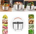 Skingwa steamer basket showing silicone handle detail